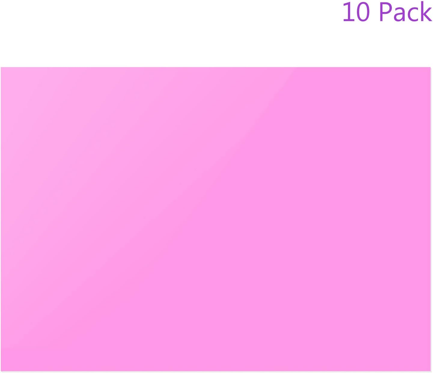DMiotech 10Pcs Correction Gel Light Filter Overlay Transparent Plastic PVC Sheets Pink for Photo,Film,Video