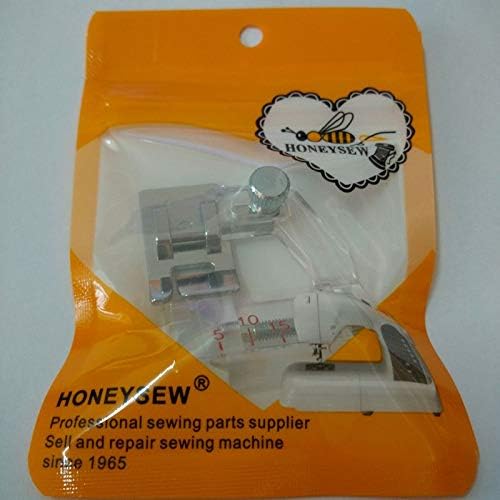 HONEYSEW Presser Foot for Will Fit Singer, Brother, Janome, Toyota, Etc Domestic Sewing Machines (Adjustable Bias Binder Foot(Taiwan))