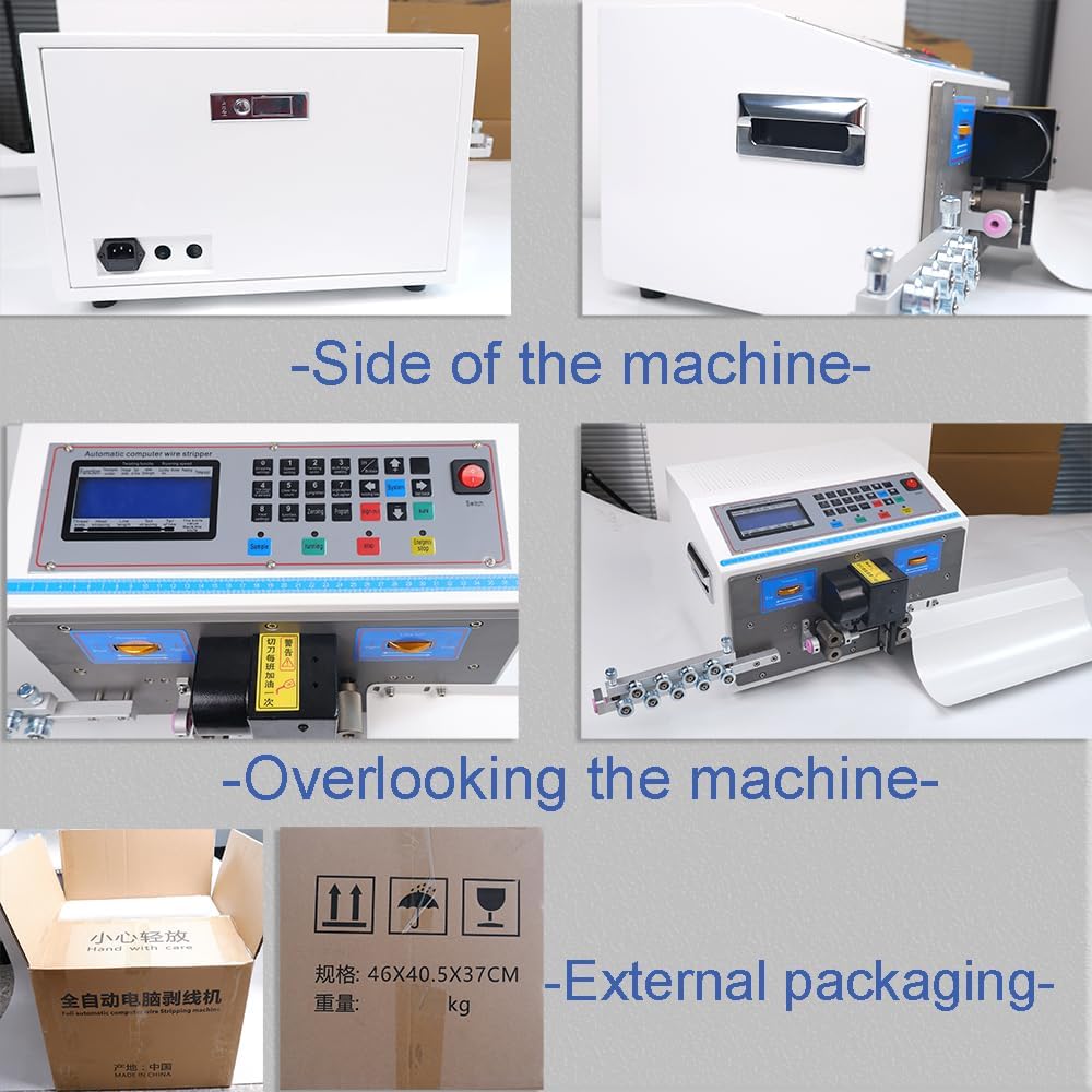 Automatic Wire Stripping Machine for 32-12AWG Copper Wires, Electronic wire cutting machine Computer stripping machine