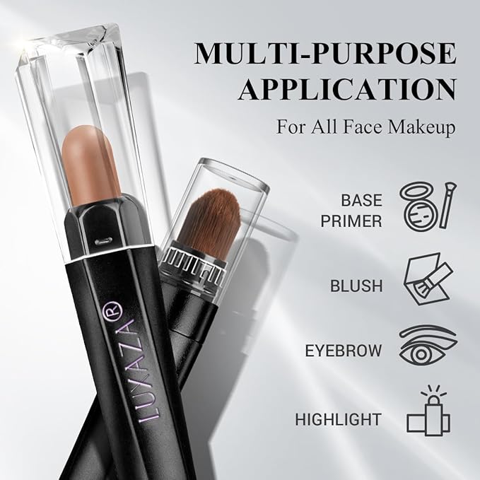 Neutral Eyeshadow Stick Makeup 6PCS Set, Metallic Shimmer Matte Cream Eye Shadow Eyeliner Brightener Pencil Crayon - BROWN CASHMERE