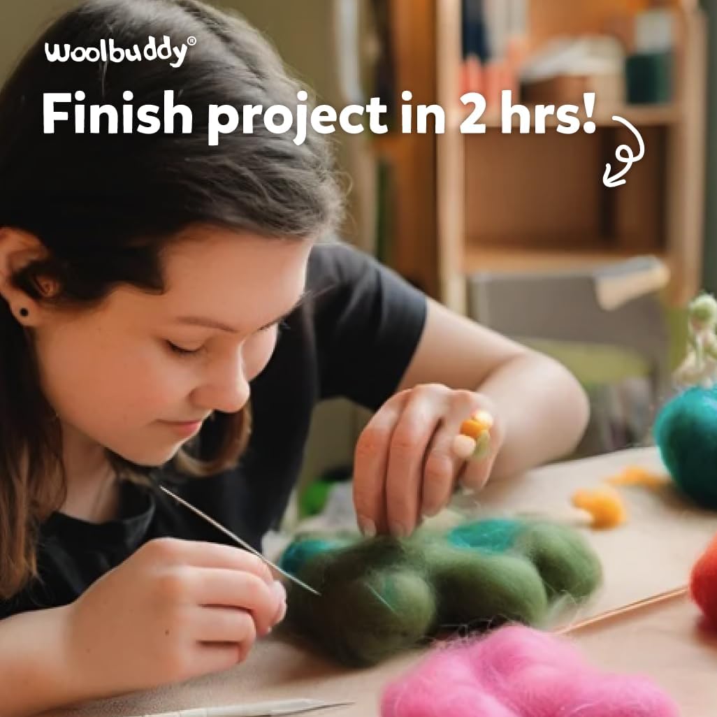Woolbuddy Needle Felting Kit for Beginners Adults, Shark Sea Animal Project, Includes Tools, Supplies, and Instructions for Easy DIY Crafts