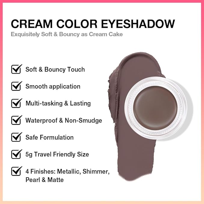 Single Cream Chocolate Matte Eyeshadow Palette Makeup, Natural Single Mini Instant Holographic Eyeshadow For Older Women, Sombras Crema Para Ojos, Talc, Paraben & Cruelty Free, 720