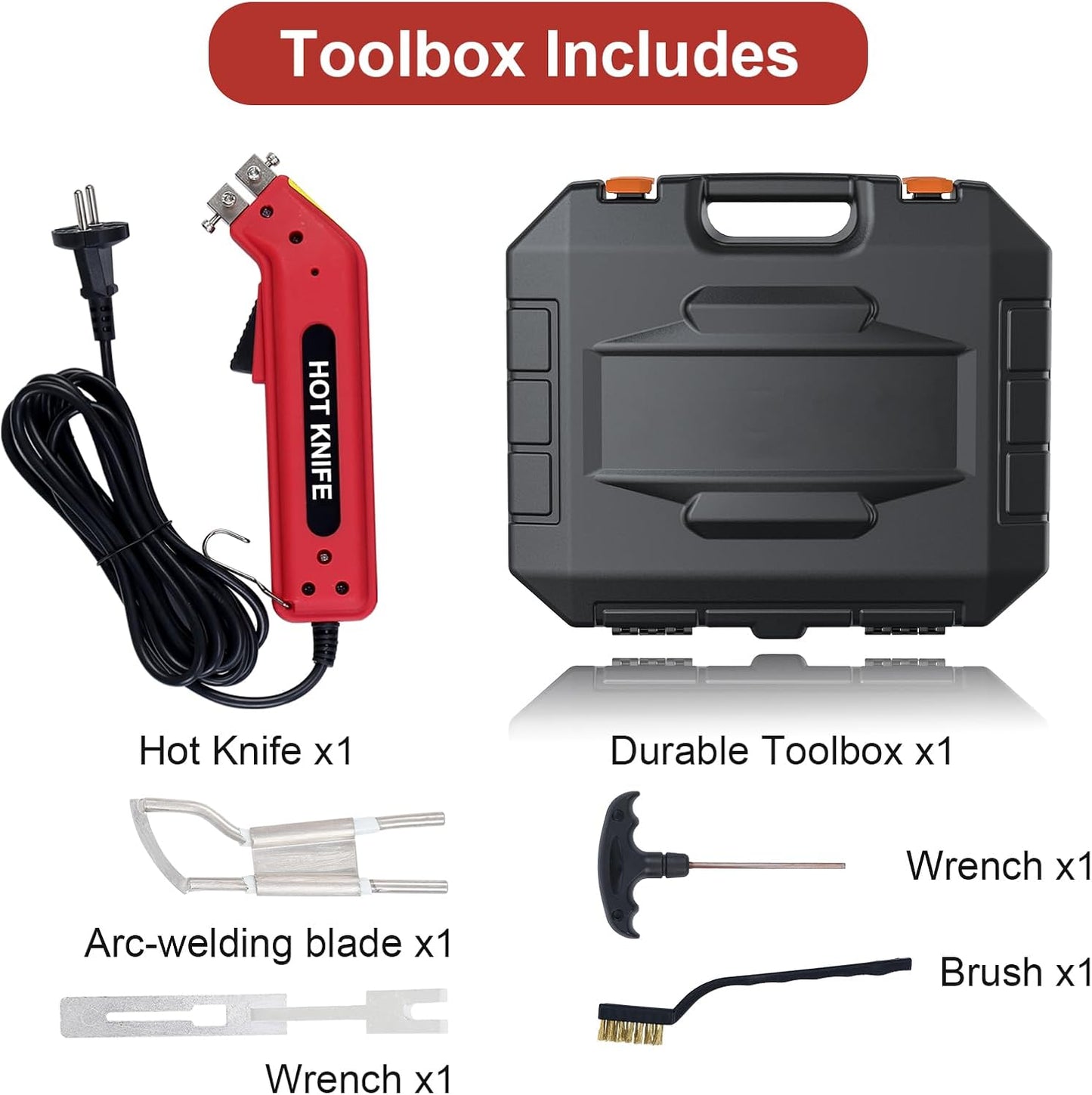 Fabric Cutter Rope Cutter Utility Knife, Electric Hot Knife Foam Cutting Tool with Adjustable Power Blades for Cutting Belt Cloth