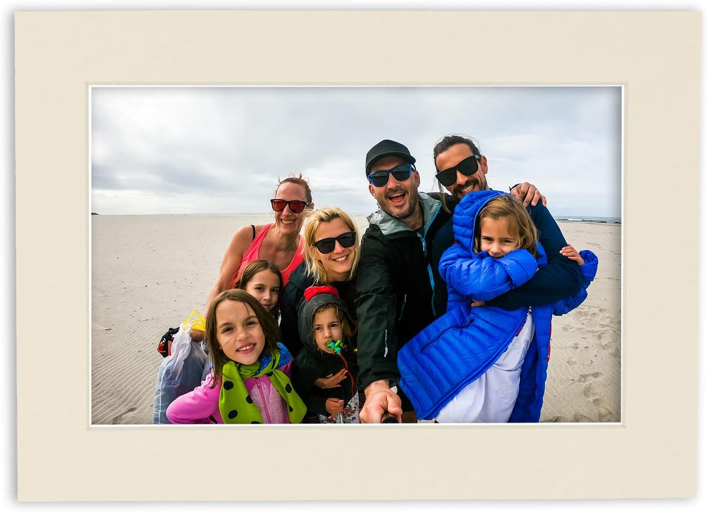 5x7 Mat for 8.5x11 Frame - Precut Mat Board Acid-Free Show Kit with Backing Board, and Clear Bags Textured Cream 5x7 Photo Matte For a 8.5x11 Picture Frame Matboard for Framing, Pack of 100 Mats