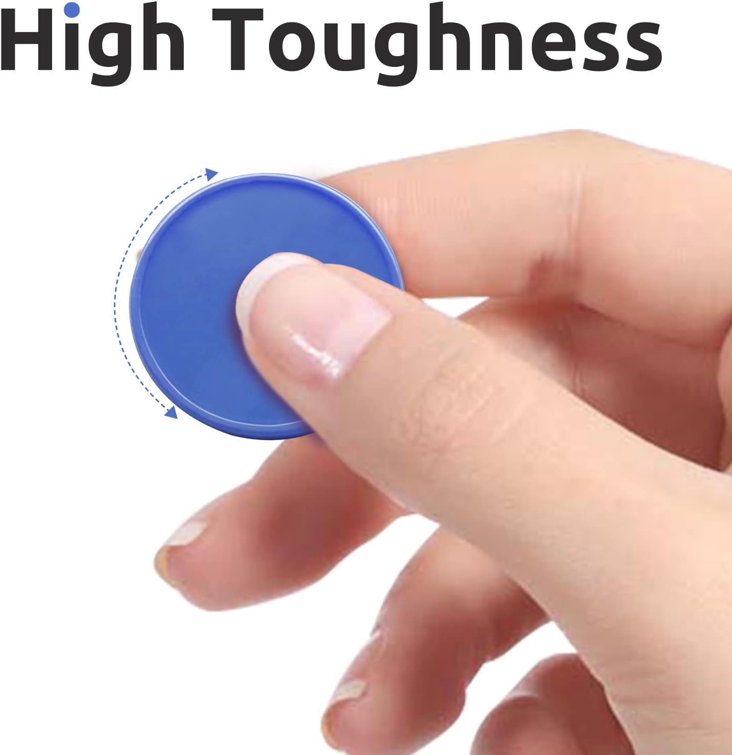 Set of 100 Opaque Plastic Learning Counters Mini Poker Chips Game Tokens with Storage Box (RoyalBlue, 1 Inch)