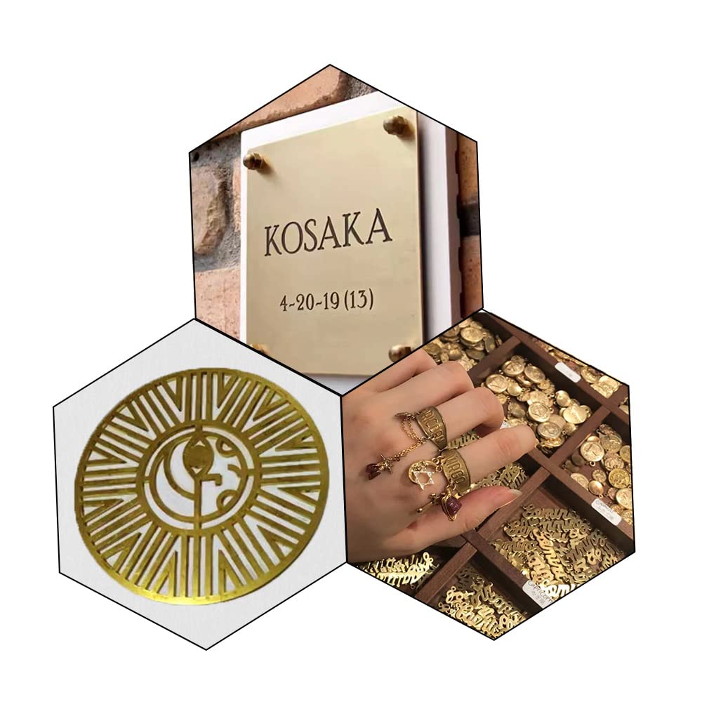 20 Gauge Brass Sheet,H62 Brass Plates Metal 0.031" Thickness x 3.9" Width x 3.9" Lenght, for Models, Crafts, Repairs, Electrical, 2Pcs