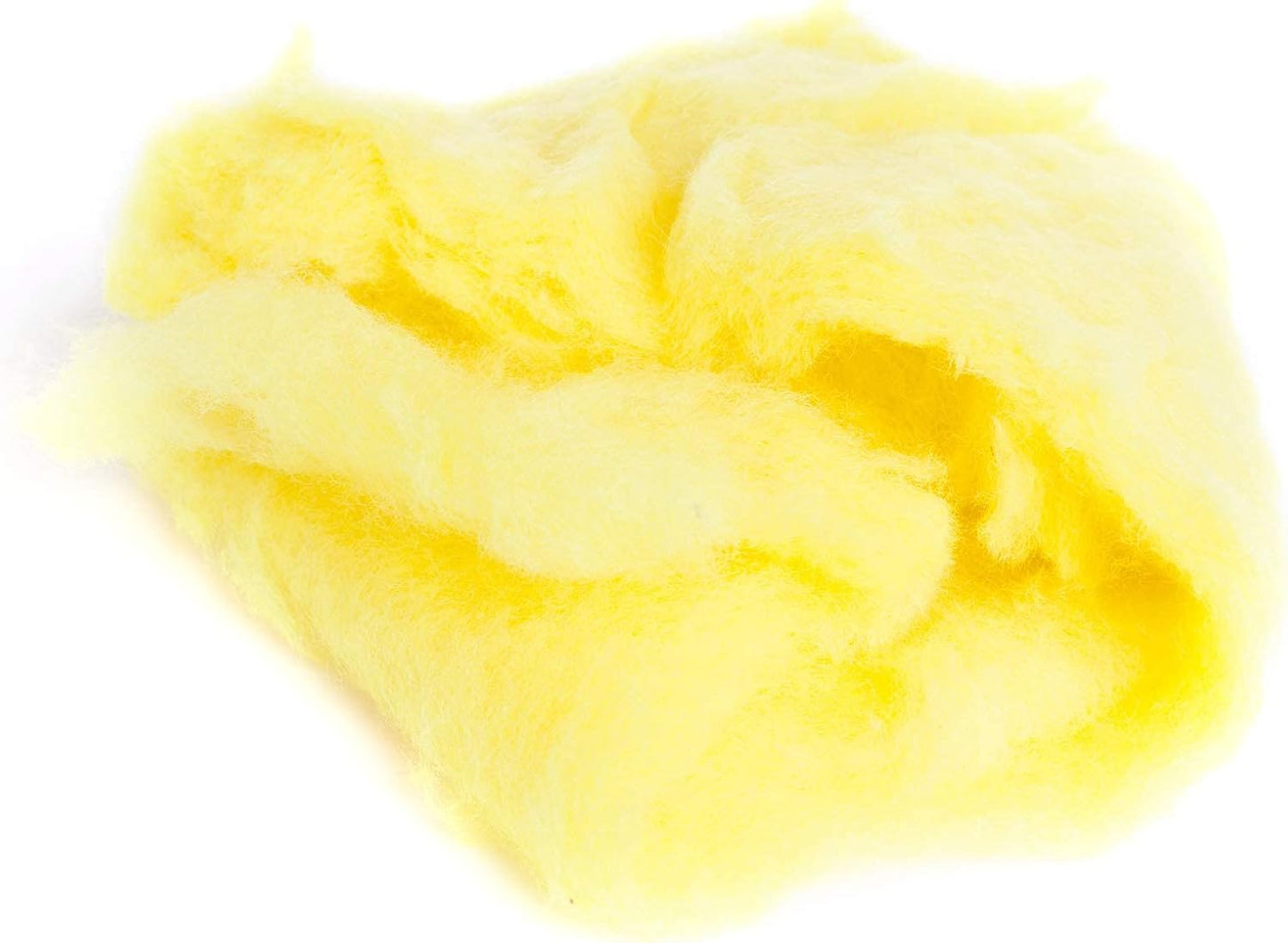 Desert Breeze Distributing Maori Wool Carded Batting, 100% Natural New Zealand Wool Made by DHG in Italy for Needle Felting, 3.5 OZ, 27 Micron, Color Canary Yellow