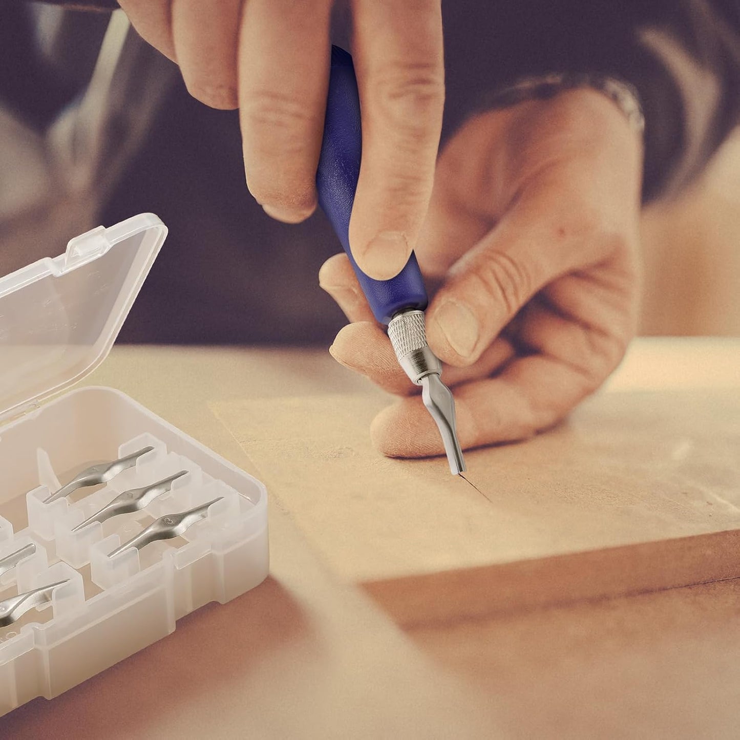 Umigy 24 Pack Craft Linoleum Cutter Kit Carving Tools Assortment Linocut Tools Block Cutters for Block Printing, Assorted Colors