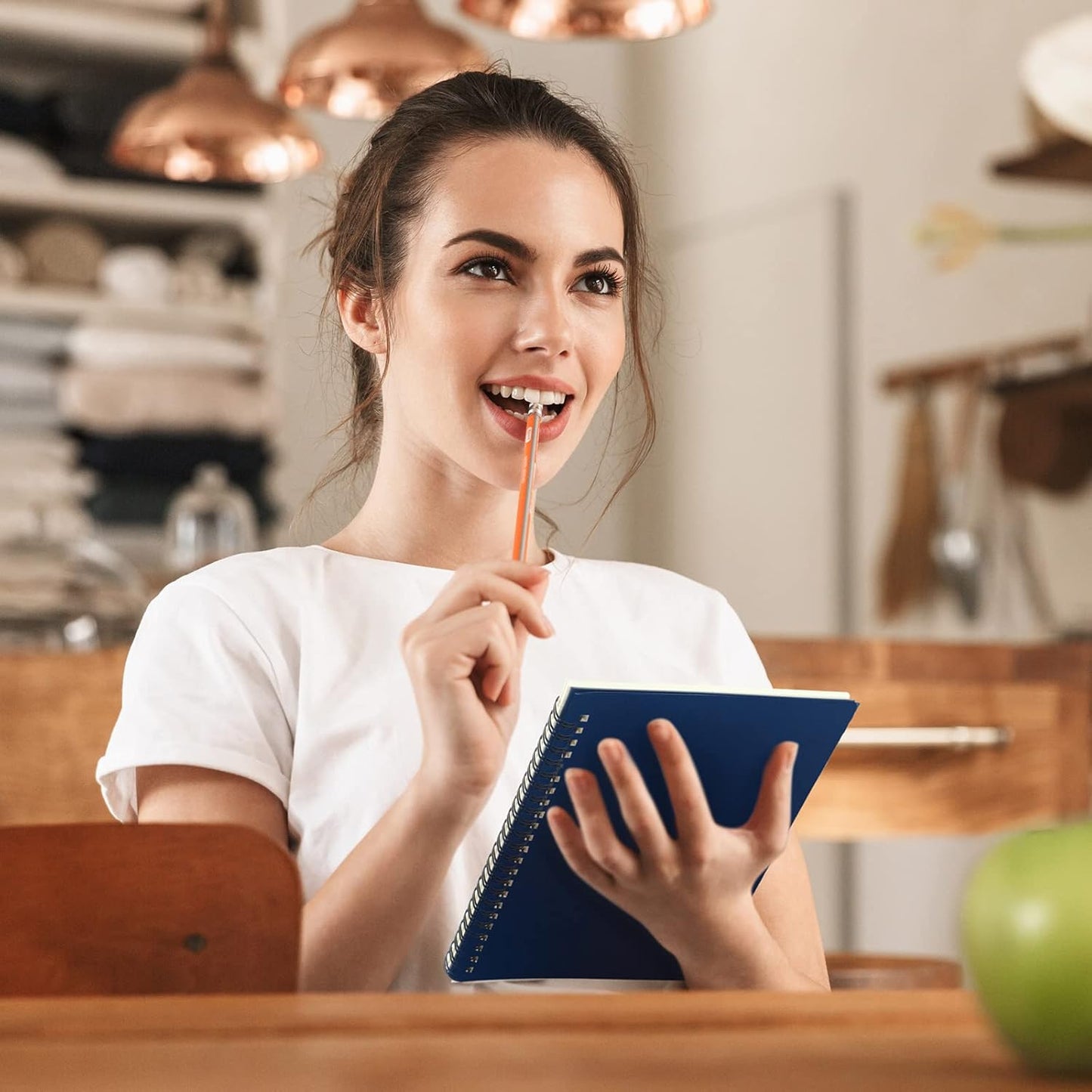 Yahenda 36 Pcs Spiral Notebook Bulk A5 Journal Lined 8.3'' x 5.5'' Writing Composition Paper Small Notepad Subject Notebook for Students Office Business Back to School Supplies (Deep Blue)