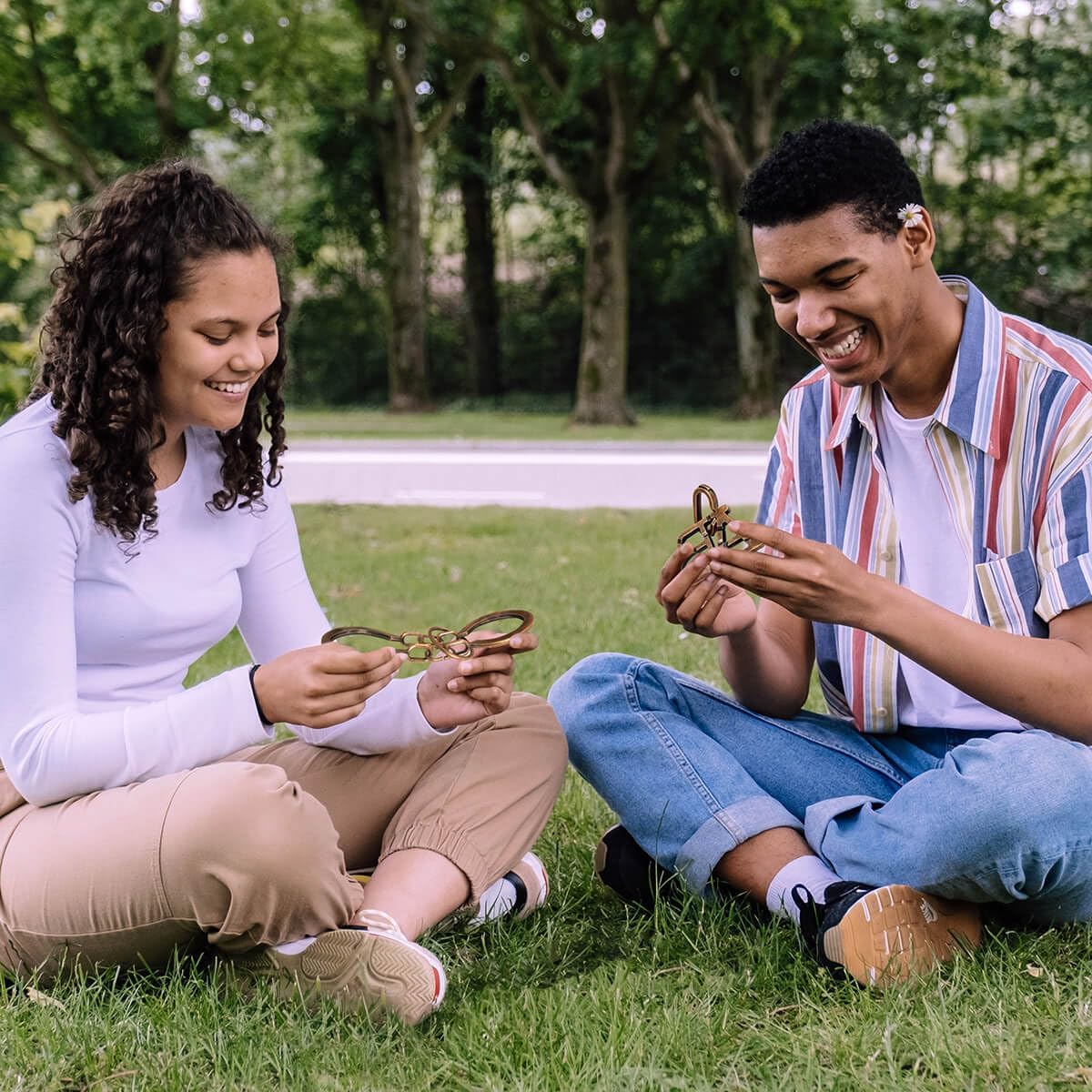 Fun Metal Brain Teaser Puzzle Games - Adults Mind 3D Toys -Teens IQ Insight Challenge - Educational Gift for Ages 12+(4PCS)