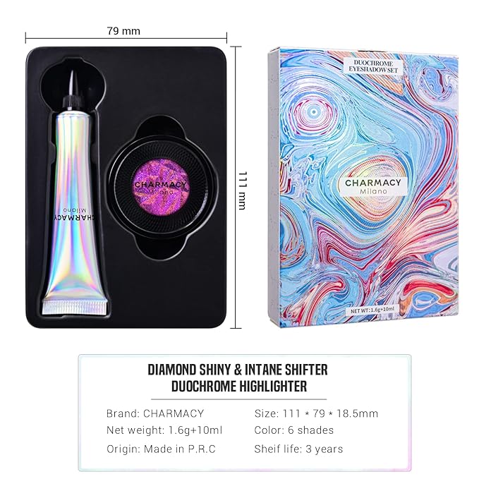 CHARMACY Duochrome Eyeshadow, Insane Shifters Chameleon Eyeshadow, Creates High-Impact, Metallic Eye Looks, 100% Vegan and Cruelty Free, 1.9g (#903)