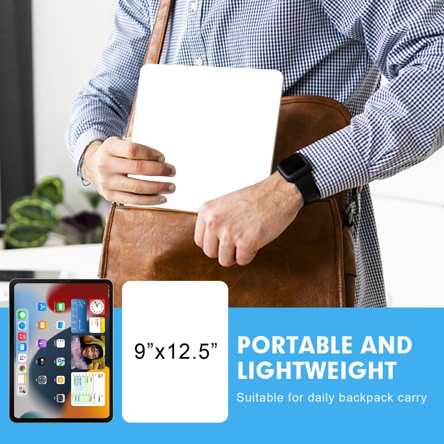 Dry Erase LapBoards, PANDRI 36 Pack Double Sided 12.5 x 9 Inch Whiteboards with 36 Erasers, Dry Erase Boards for Office Students Classroom Teacher Supplies