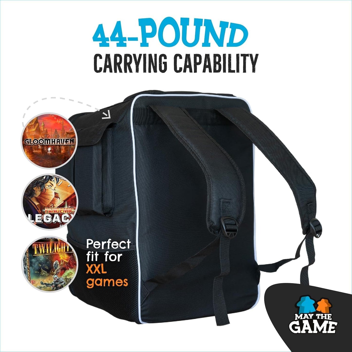 Board Game Bag: Ultimate Backpack, Travel Organizer, Storage & Carrying Case for Board and Tabletop Games