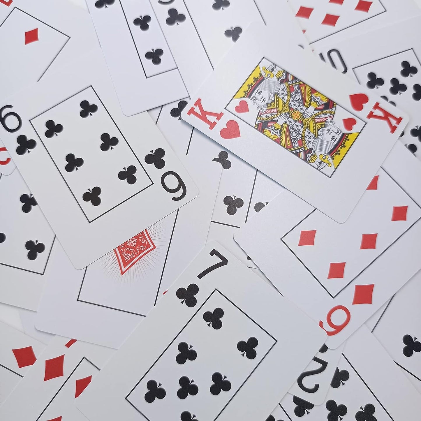 Plastic Playing Cards, Poker Size, Excellent Quality, Jumbo Index, Waterproof & Washable, Perfect for Texas Hold’em Poker, 6 Blue Deck & 6 Red Deck