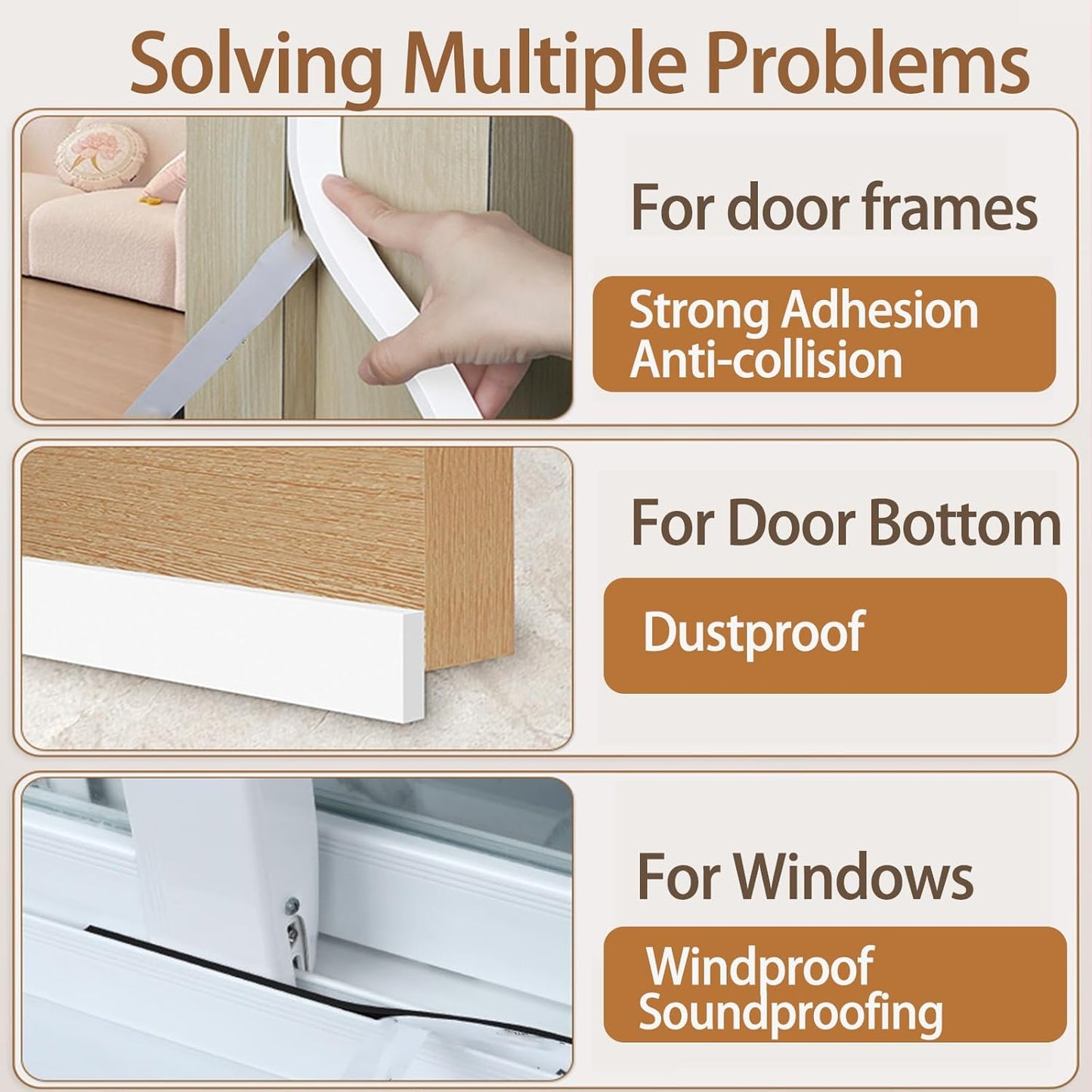 EVA Self - Adhesive Foam Tape | 16.4ft Length, 3.2in Widths,Black,| Winter - Ready Waterproof, Dustproof, Soundproof Weather Stripping for Windows, Doors & More to Block Chilly Drafts