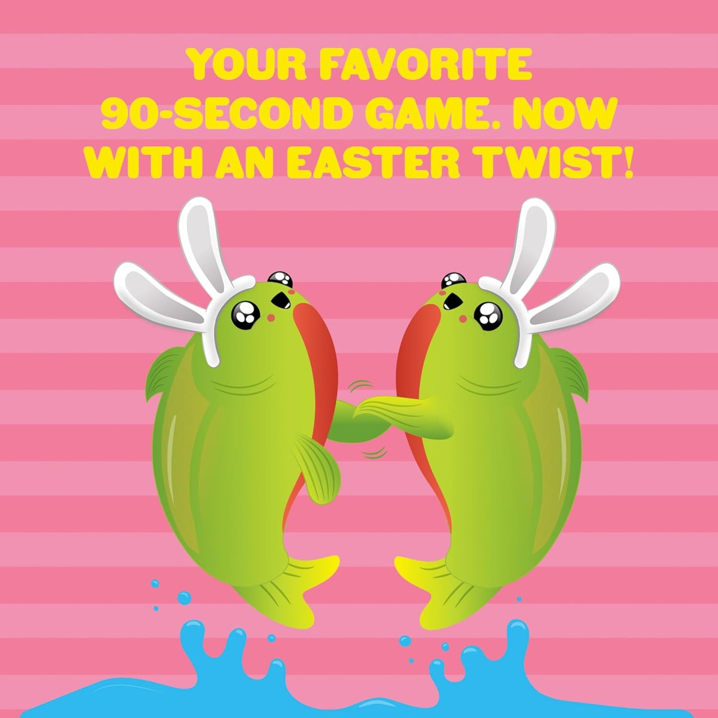 Exploding Kittens Hoppy Salmon 3-6 Players - Ages 6+ - 90 Second Rounds - Easy to Learn Quick Matching Card Game - Party Game, Family Game Night, Kid and Adult Card Game