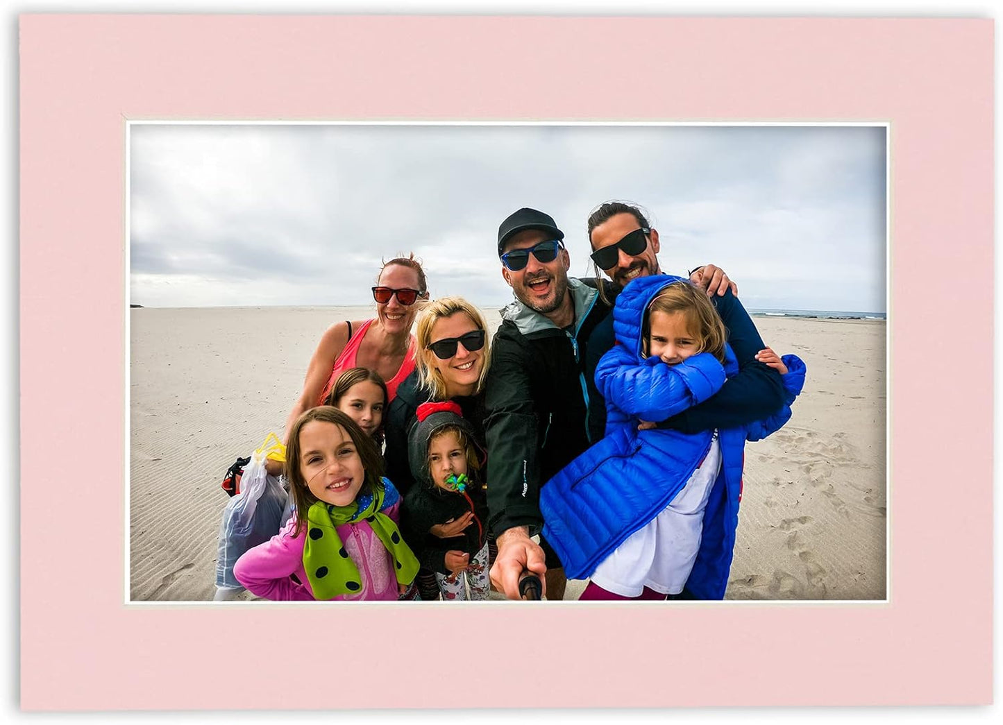 5x7 Mat for 8.5x11 Frame - Precut Mat Board Acid-Free Show Kit with Backing Board, and Clear Bags Soft Pink 5x7 Photo Matte Made to Fit a 8.5x11 Picture Frame Matboard for Framing, Pack of 10 Mats