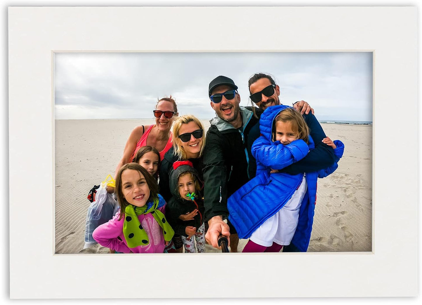 5x7 Mat for 8.5x11 Frame - Precut Mat Board Acid-Free Show Kit with Backing Board, and Clear Bags Textured White 5x7 Photo Matte Made to Fit a 8.5x11 Picture Frame Matboard for Framing, Pack of 1 Mat