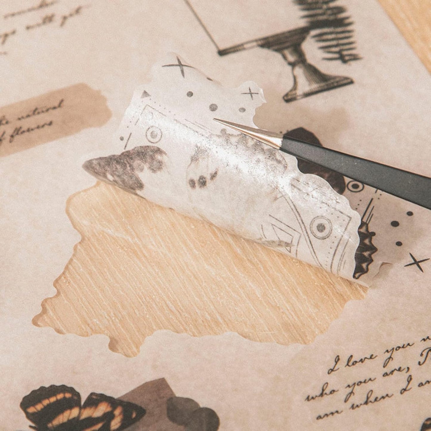 Printable Washi Sticker Paper for Inkjet & Laser Printers, 8.5x11 Inch Full Sheet, 100 Sheets, Semi Transparent, Printable Washi Sticker for Scrapbooking, Bullet Diaries, Junk Journaling, Washi Tapes