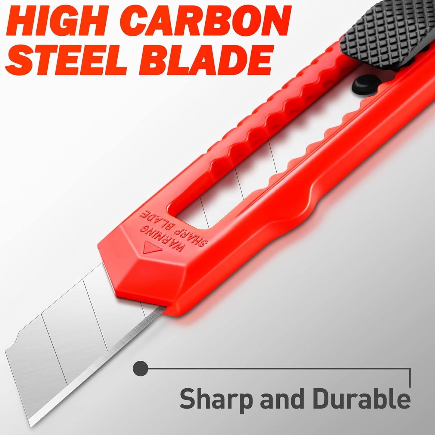 DIYSELF 14 Pack Box Cutter Retractable, Box Cutter Knife with 18mm Wide Utility Blades, Sharp Utility Knife Retractable, Box Cutters for Office, Home, Arts Crafts, Hobby, Cardboard, Paper