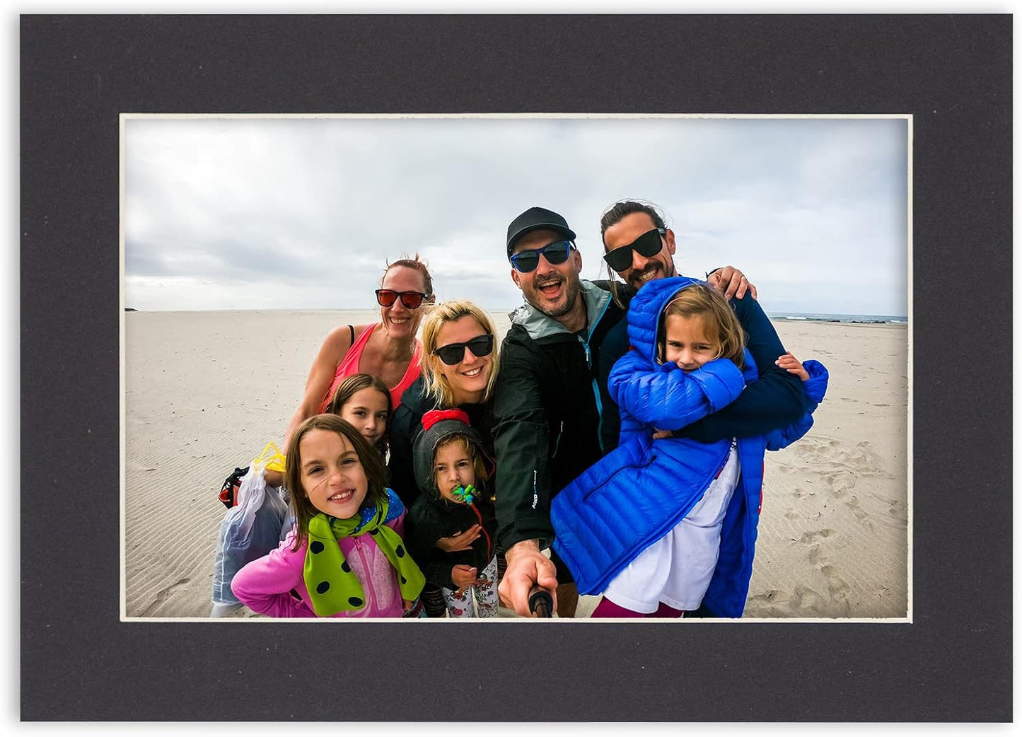 5x7 Mat for 8.5x11 Frame - Precut Mat Board Acid-Free Show Kit with Backing Board, and Clear Bags Black 5x7 Photo Matte Made to Fit a 8.5x11 Picture Frame Matboard for Framing, Pack of 100 Mats