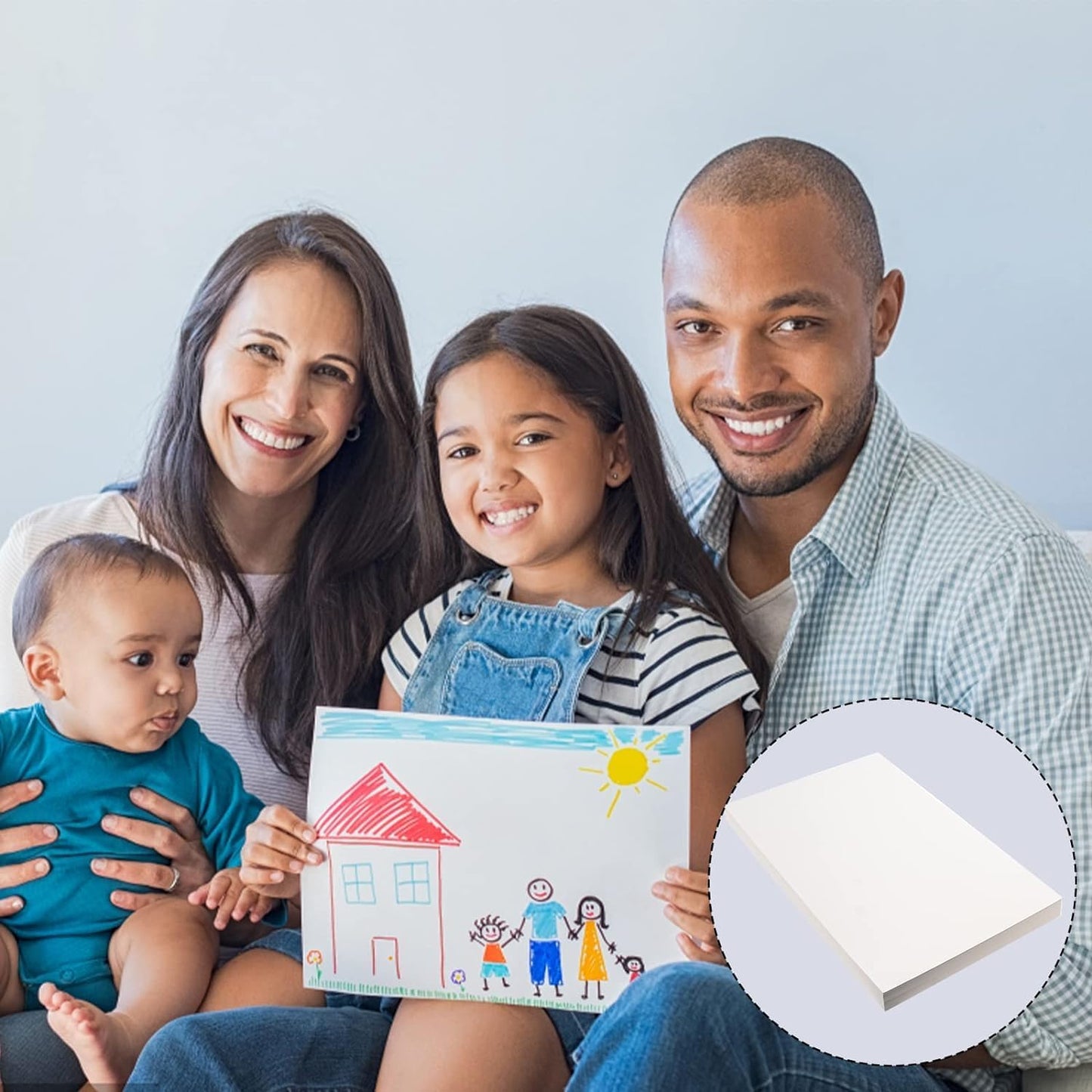 Sketch Drawing Paper 12 * 17in & 8.5 * 11in Art Craft Paper for Kids, School Easel Arts Supplies, White Coloring Doodle Paper 200 Sheets