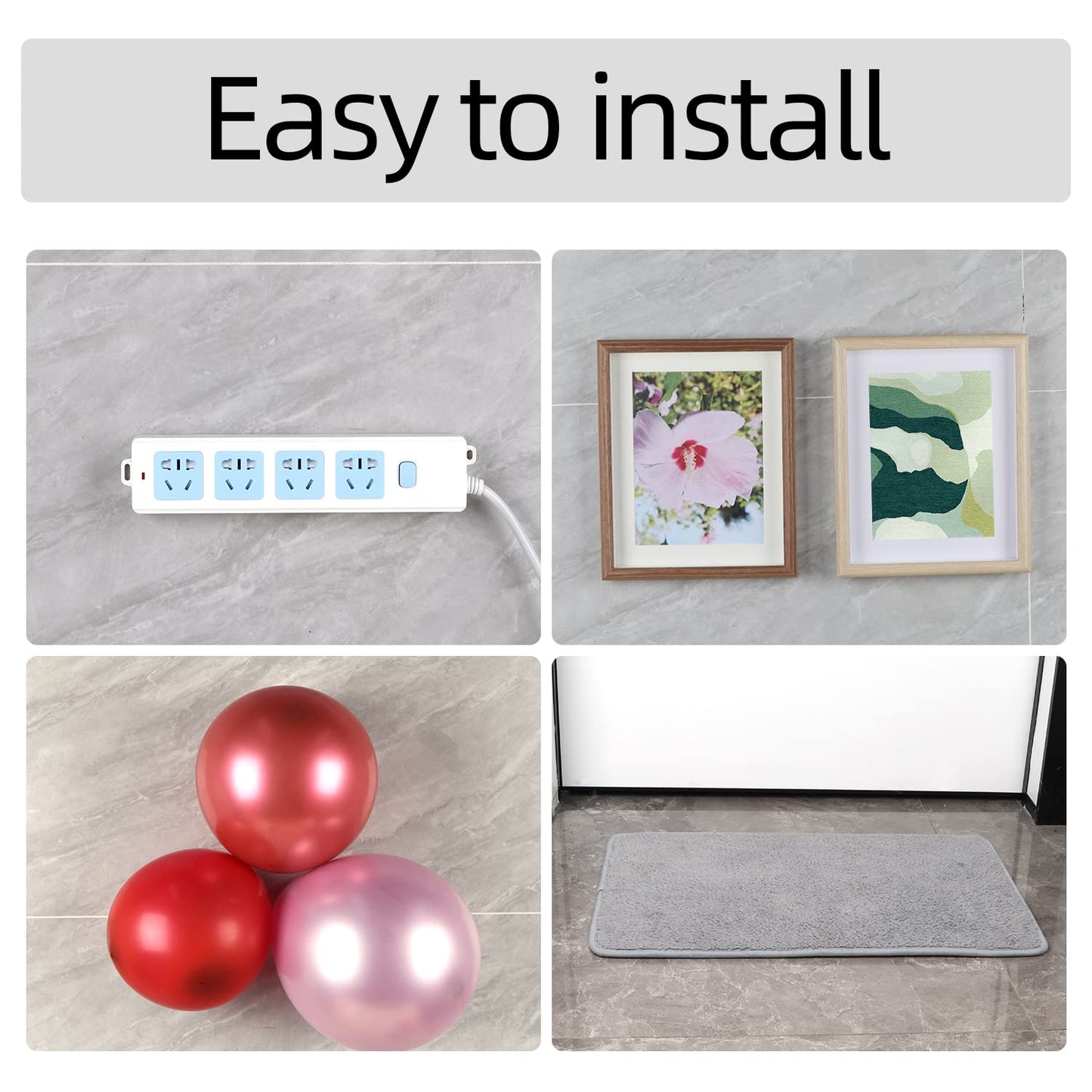 2 Pack Double Sided Tape Heavy Duty Strong Wall Adhesive with Fiberglass Mesh, Super Sticky Insistent Clear Tape, Easy Use Mounting Tape 1.4inX33FT