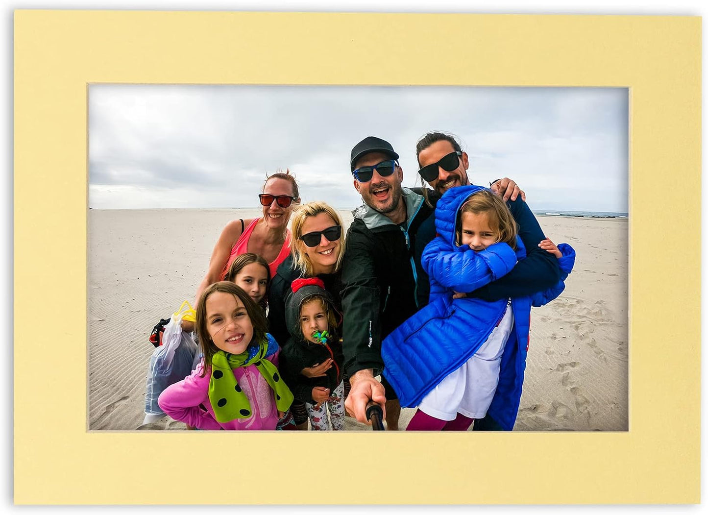 5.5x8.5 Mat for 8.5x11 Frame - Precut Mat Board Acid-Free Show Kit with Backing Board, and Clear Bags Soft Yellow 5.5x8.5 Photo Matte For a 8.5x11 Picture Frame Matboard for Framing, Pack of 25 Mats