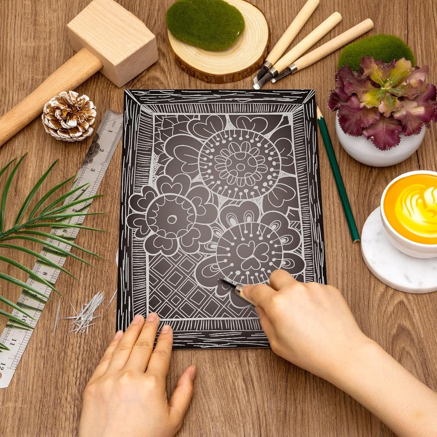 Yeaqee 4 Pcs 9 x 12 Inch Linoleum Block Rubber Carving Block Soft Linocut Blocks Large Linoleum Sheet Unmounted Lino Plates for Engraving Art Project Printmaking Artist Studio Supplies (Gray)