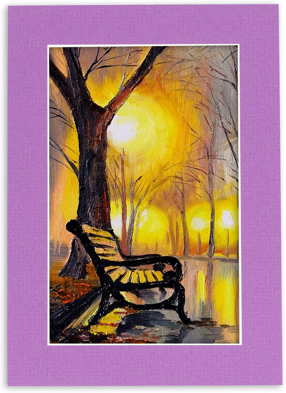 Poster Palooza 8x10 Mat Bevel Cut for 5x8 Photos - Acid Free Dark Purple Precut Matboard - For Pictures, Photos, Framing - 4-ply Thickness