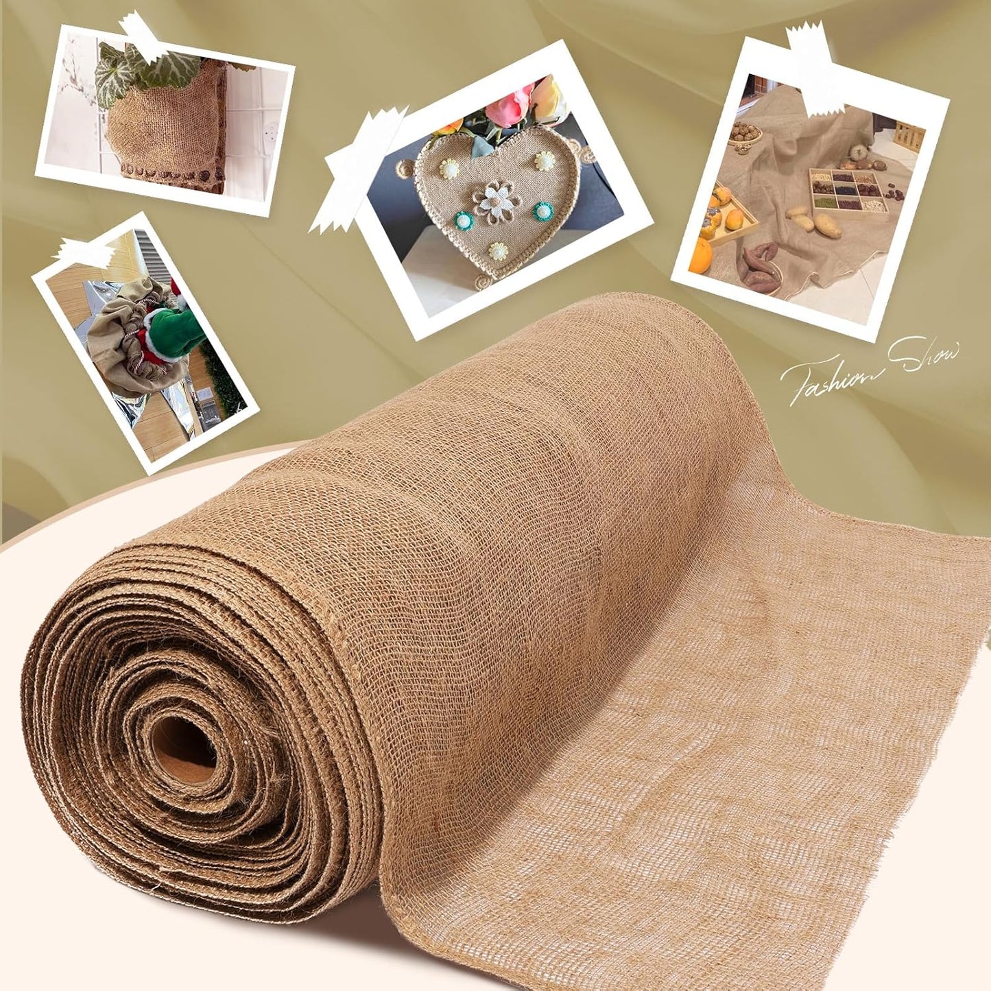 60" x30 Feet Premium Natural Burlap Fabric Roll – Multipurpose for Gardening, Weddings, Crafts & Holiday Decor – Wedding Aisle Runner, Halloween/Christmas Burlap, Weed Barrier & More