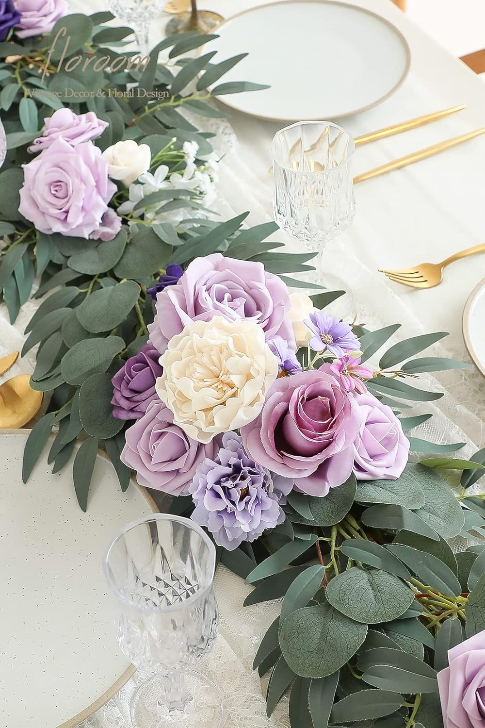 Floroom Artificial Flowers 16pcs 4" Cream Blooming Peonies Real Looking Foam Fake Peony with Stems for DIY Wedding Bouquets Bridal Shower Centerpieces Floral Arrangements Party Tables Home Decorations