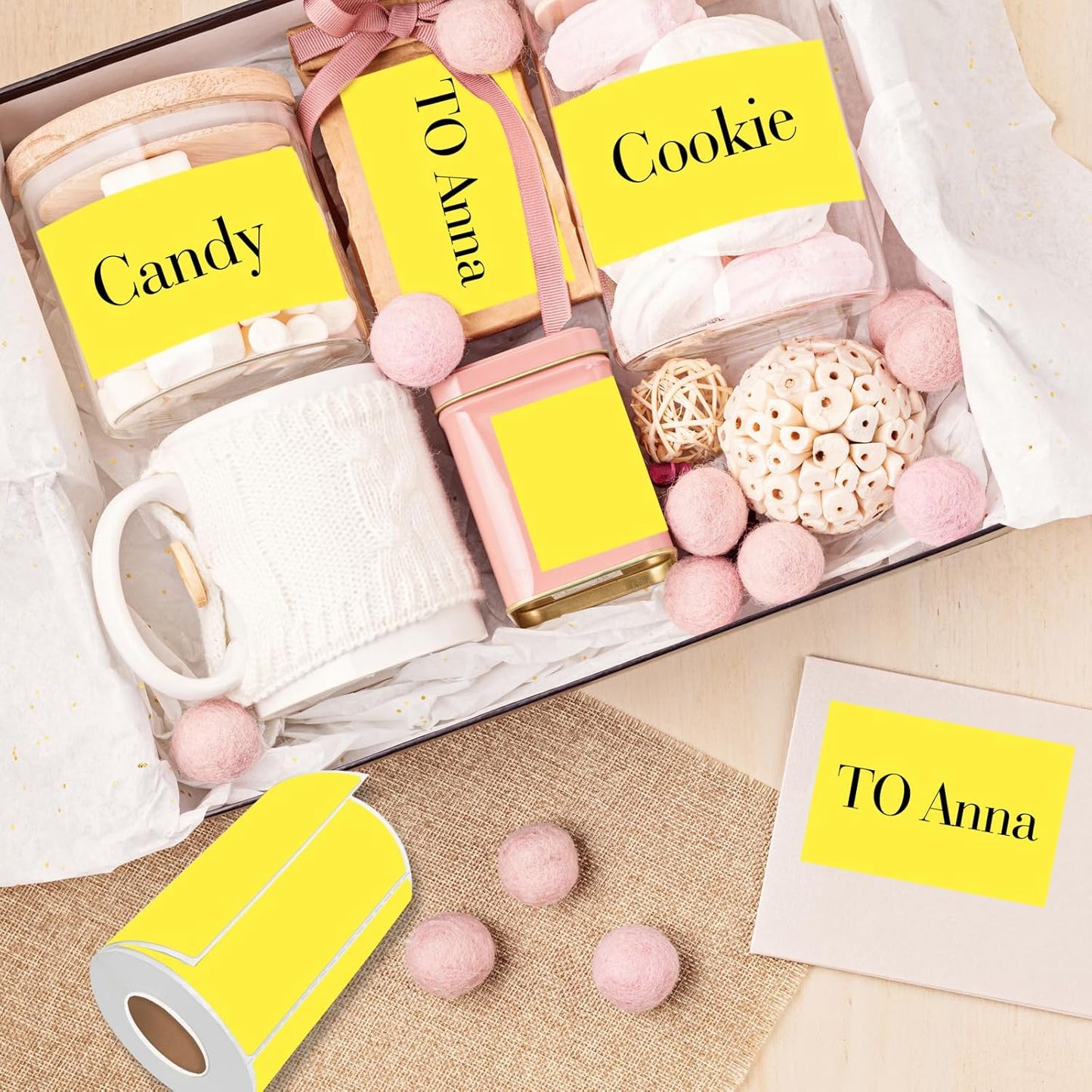 STARLIBOO 3x2 inch Color Direct Thermal Label Stickers for Shipping, Barcode, Address, Compatible with Rollo Label Printer & Zebra Desktop Printers (Yellow)