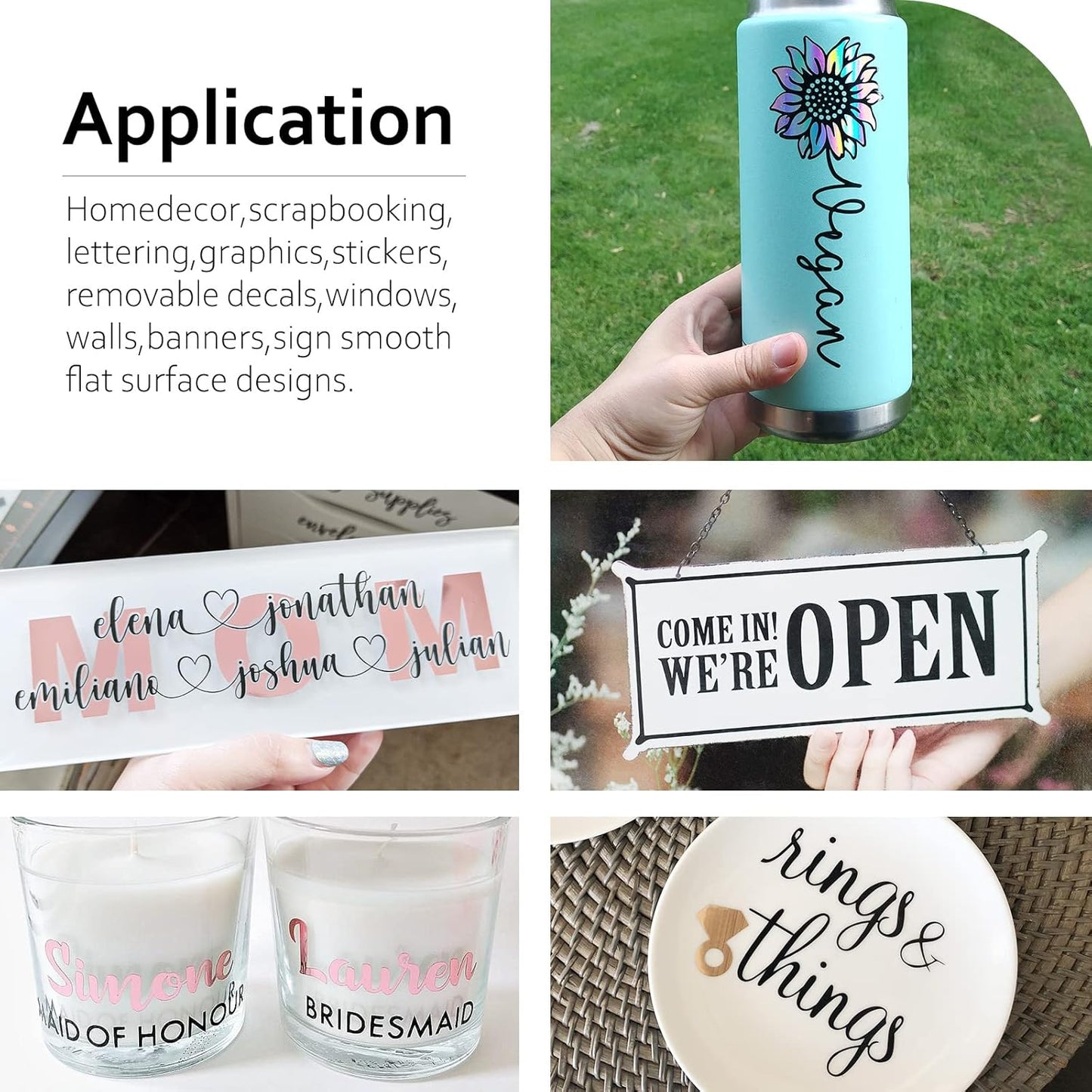 TECKWRAP 001 Smart Adhesive Vinyl Permanent,13in x 5ft, Vinyl for DIY Decal Projects, Compatible with Explore3/Maker3, Matte Ink Black