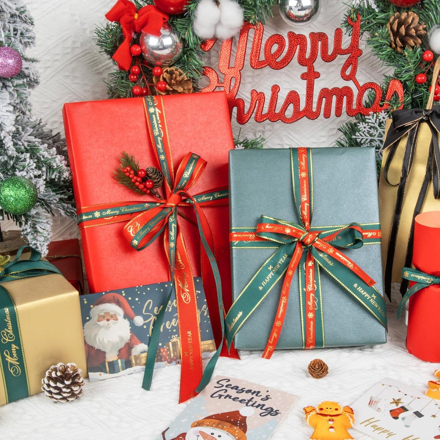 NESCCI Dark Green Matte Wrapping Paper,Solid Color Pearly-Lustre Paper,Gift Wrapping Paper,Perfect for Wedding,Valentine's Day,Birthday, Christmas,Baby Shower,DIY Bouquet (17 Inches X 32.8 Feet)