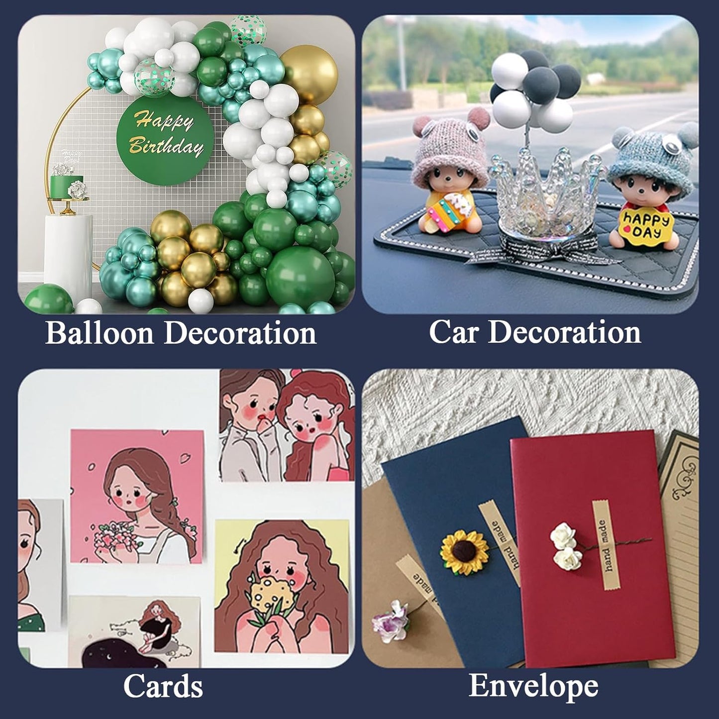 Adhesive Stick dots Two-Sided Sided Mounting Putty Stick Tack for Wall Hanging Crafts Balloons Festival Party Decorations,Clean Removable(0.59"*0.59"-400)