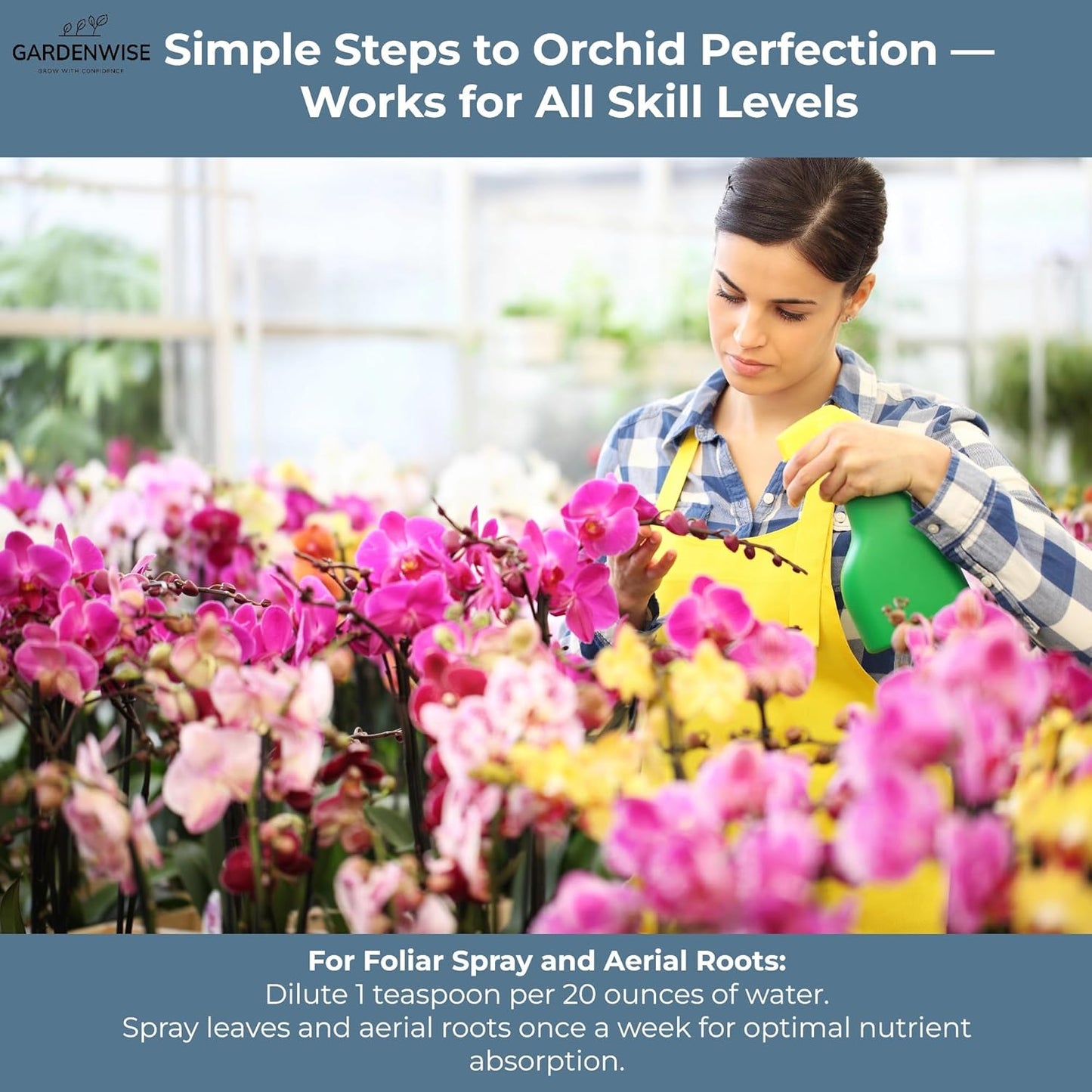 Liquid Orchid Fertilizer Concentrate 3-1-2 with Micronutrients Orchid Care Made Easy (16 OZ)