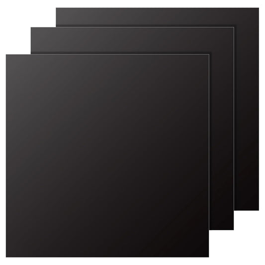 3PCS 12 x 12 x 1/16(0.06”) Inch Anodized Aluminum Sheet, 5052 Black Aluminum Engraving Blanks, 1.5MM Thin Metal Plates for Laser Engraving, Crafting, DIY, House Decoration