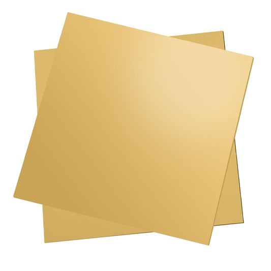2 Pcs Brass Sheet, 8" x 10", 24 Gauge(0.5mm) Thickness, No Scratches, Film Attached Brass Plates