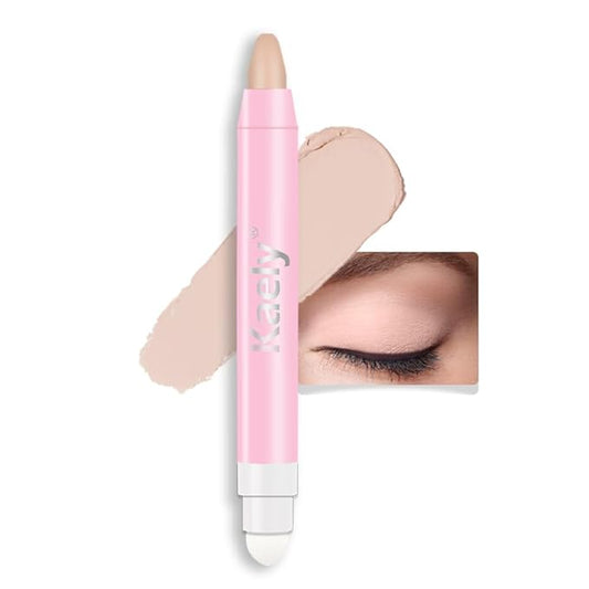 Kaely 2in1 Cream Eye Shadow Brightener Sticks for Eyes, Pencil Eyeshadow Applicator Stick Waterproof Pigmented, Eye Shadow Palette Highlighter Makeup, sombras para ojos, 28 Desert Matte
