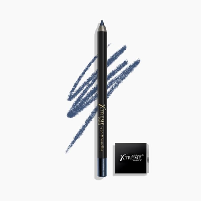 Xtreme Lashes GlideLiner Long Lasting Eye Pencil with Sharpener, Midnight Blue, 0.04 Oz, Waterproof Makeup, Gel Formula, Blendable, Smudge, Fade, & Sweat Proof