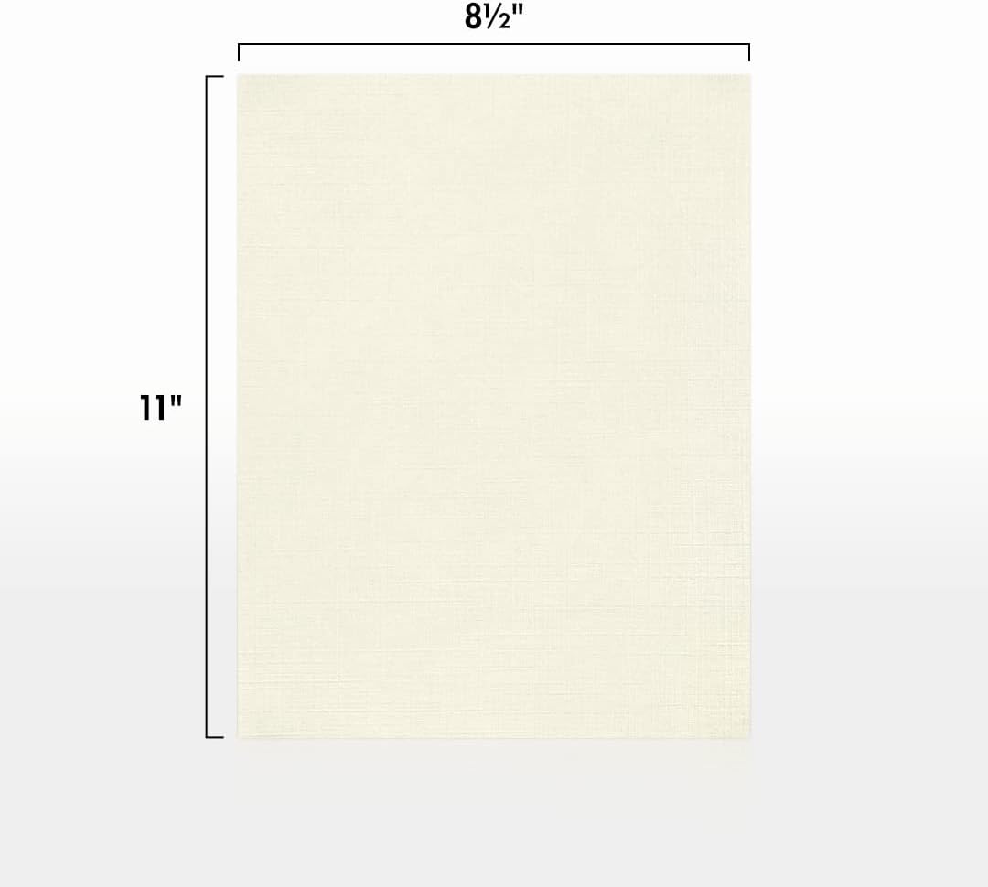 LUXPaper 8.5" x 11" Paper | Letter Size | Natural Linen | 80lb. Text | 1,000 Qty