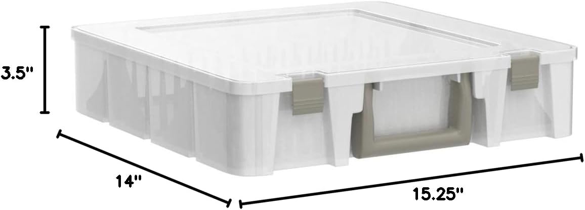 ArtBin Super Satchel Thread Box - Versatile Thread Storage for Sewing, Embroidery, and Quilting - 108 Pegs, Portable Design, Compatible with ArtBin Accessories - Made in USA, Transparent and Compact