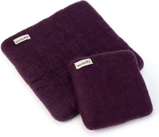 Woolbuddy Needle Felting Pad - Durable Wool Mat for Craft Projects, Foam Alternative, 6"x6"x1.5" (Purple)
