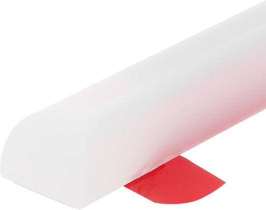 uxcell Flexible Molding Trim, 59 Inch Flexible Quarter Round Molding Silicone Peel and Stick Trim Self Adhesive Shower Water Barrier for Corner Decor Bathroom Kitchen, Transparent