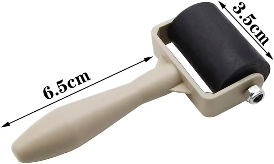 HRJZF 6 Pack Rubber Brayer Roller for Printmaking,Anti Skid Tape Construction Tools, Print,Great for Gluing Application Also,Ink and Stamping Tools 1.4 Inch