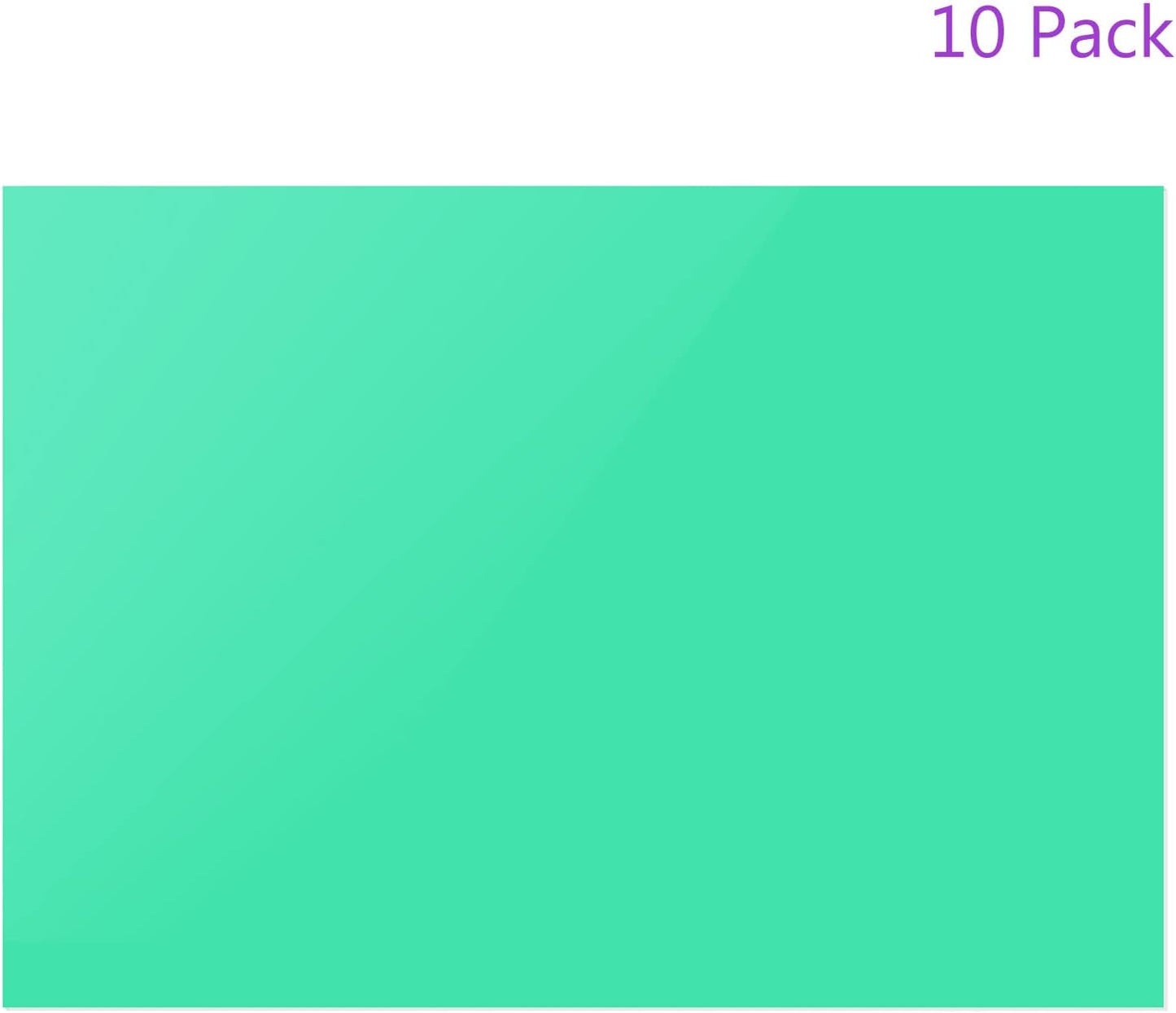 DMiotech 10Pcs Correction Gel Light Filter Overlay Transparent Plastic PVC Sheets Green for Photo，Film,Video