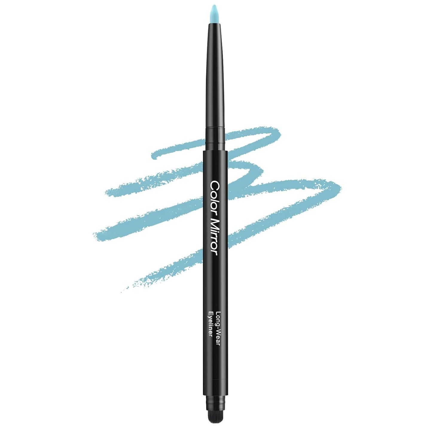 Smudge Proof Eyeliner, Waterproof Retractable Eye liner with Brush, Matte and Shimmer Eyeliner Pencil, Creamy Texture, Long lasting & Smooth(09 Bright Blue Matte)