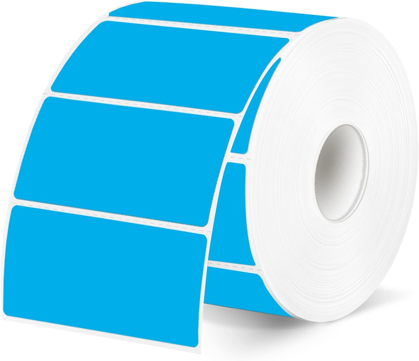 2x1 Inch Thermal Labels, Blue Thermal Printer Stickers, Waterproof Self-Adhesive Shipping Label Printer Sticker for Barcode, Name, Address, 300 Labels/Roll