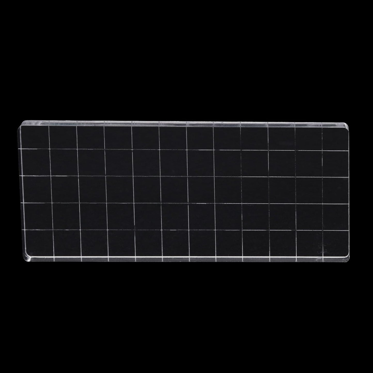 Clear Acrylic Stamp Blocks, 1.57" * 4.92" Acrylic Stamping Blocks Tools Clear Stamps with Grid Lines for Photography Props Scrapbooking Crafts Card Making